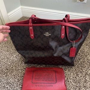 Cute reversible Coach tote!